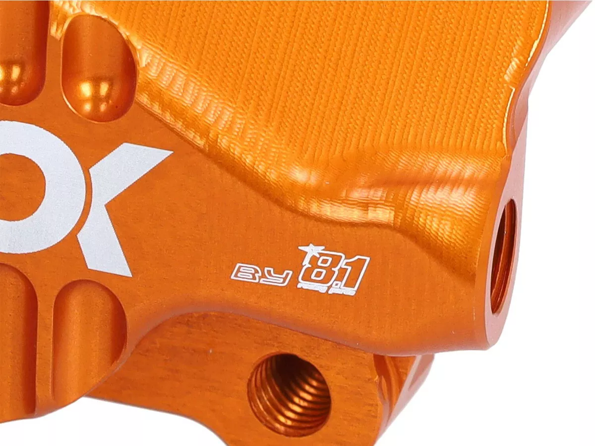 Bremszange vorne EVOK Iron, orange für Vespa ET2, ET4, S, LX, LXV, Primavera, Sprint, Piaggio Zip II, Zip SP, Sfera RST, Liberty