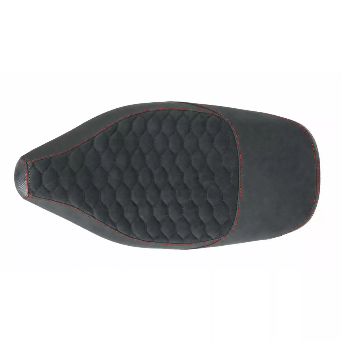 Seat Cover -REGIA- Gilera Runner (through 2002) - Carbon Look Honeycomb - Black / Red