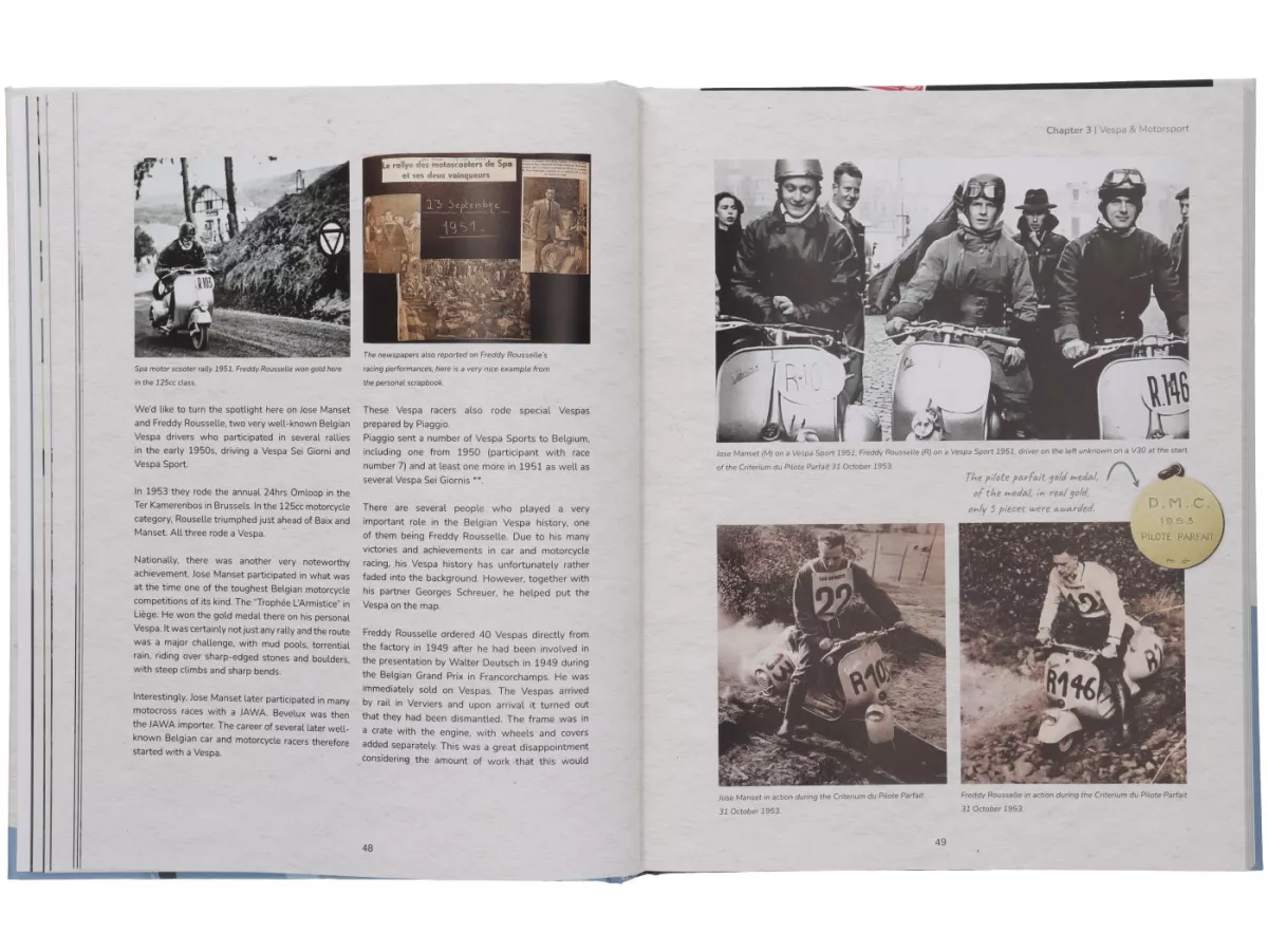 Buch -WILD ON THE WASP- Chris van den Boom - Vespa & M.I.S.A. in Belgien, Englisch, 300 Seiten, Hardcover