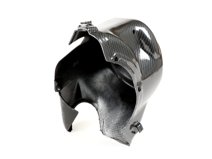 Tapa de cilindro -CIF Carbone Look- Vespa PV125, ET3, PK125 S/XL (para cilindro 125-136 ccm)