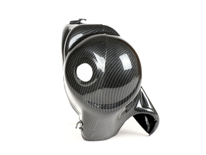 Tapa de cilindro -CIF Carbone Look- Vespa PV125, ET3, PK125 S/XL (para cilindro 125-136 ccm)