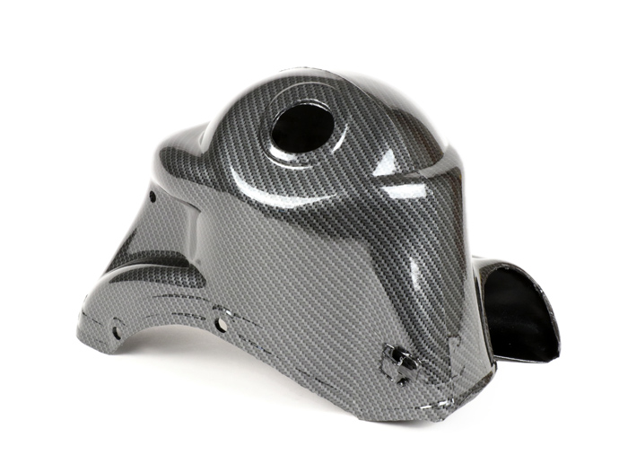 Tapa de cilindro -CIF Carbone Look- Vespa PV125, ET3, PK125 S/XL (para cilindro 125-136 ccm)