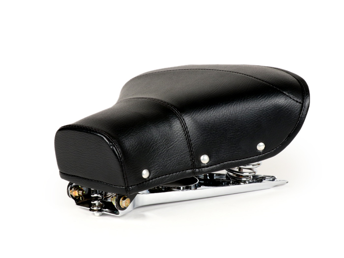 Selle -IMPORT- Vespa VL1, ACMA (double ressort) - distance des boulons de fixation arrière : 23,5cm