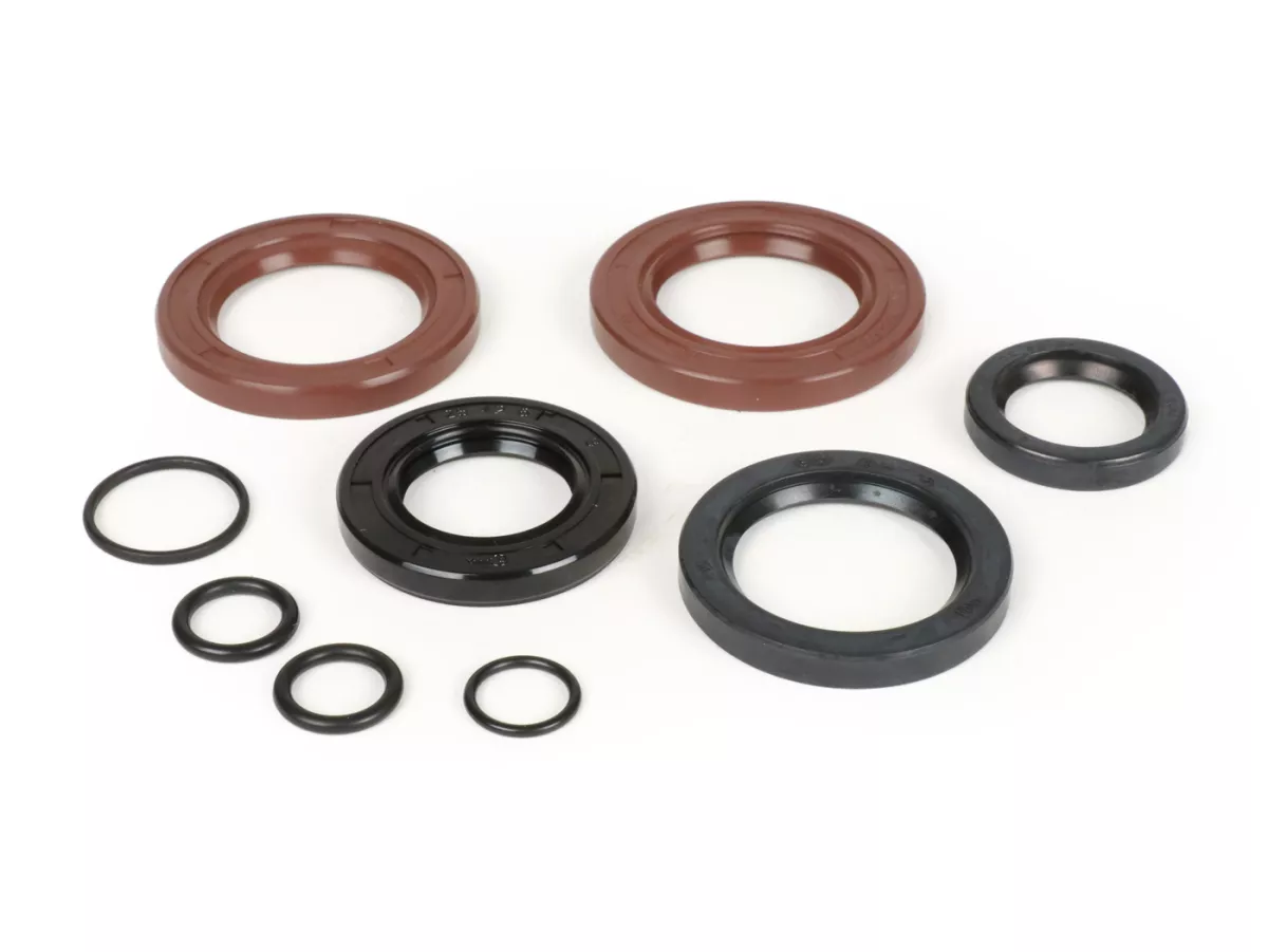 Oil seal set -JOCKEYS BOXENSTOP- Lambretta LI 125-150 (series 2-3), LIS, SX, TV (series 2-3), GP/DL - crankshaft oil seals FKM