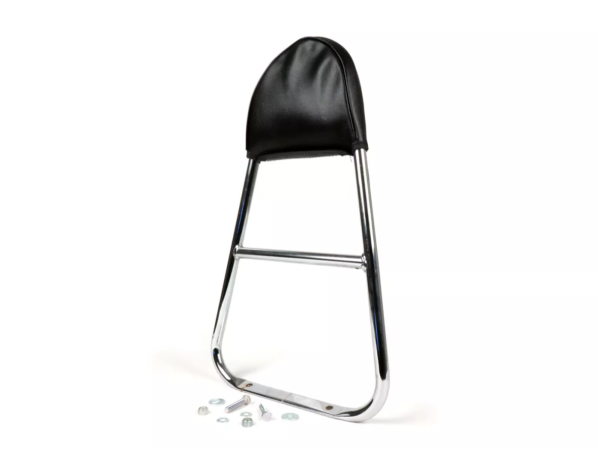 Back rest -AMS CUPPINI- Vespa ET2, ET4, LX, LXV, S, GTS 125-300, GTS 125-300 Super, GTV, GT 60 - Chrome