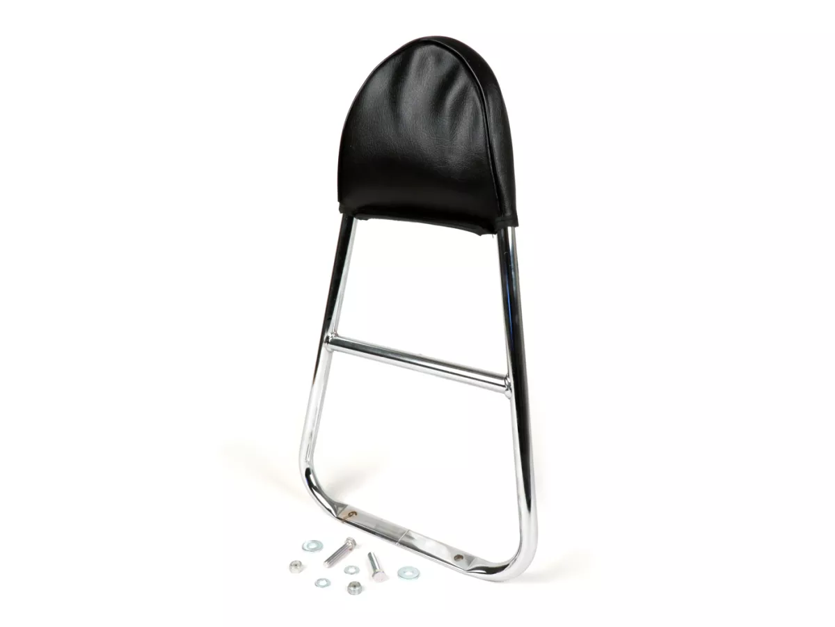 Back rest -AMS CUPPINI- Vespa ET2, ET4, LX, LXV, S, GTS 125-300, GTS 125-300 Super, GTV, GT 60 - Chrome