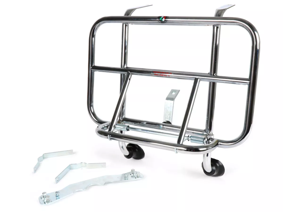 Rak bagasi depan lipat -AMS CUPPINI- Vespa ET2, ET2 50cc, ET4 125cc, ET4 150cc - Chrome