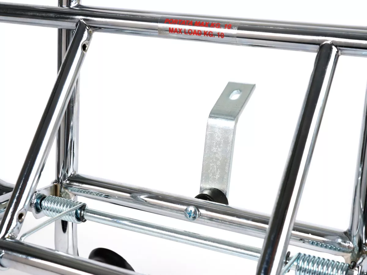 Rak bagasi depan lipat -AMS CUPPINI- Vespa ET2, ET2 50cc, ET4 125cc, ET4 150cc - Chrome