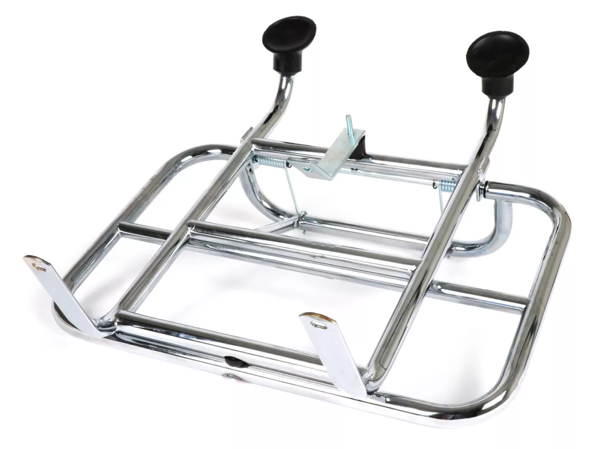 Rak bagasi depan lipat -AMS CUPPINI- Vespa ET2, ET2 50cc, ET4 125cc, ET4 150cc - Chrome