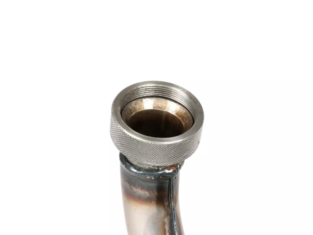 Exhaust-RR-Box Road Racing- Vespa GS150 / GS3 (VS2T, VS3T, VS4T, VS5T)- Flange mounting with knurled nut- clear varnished