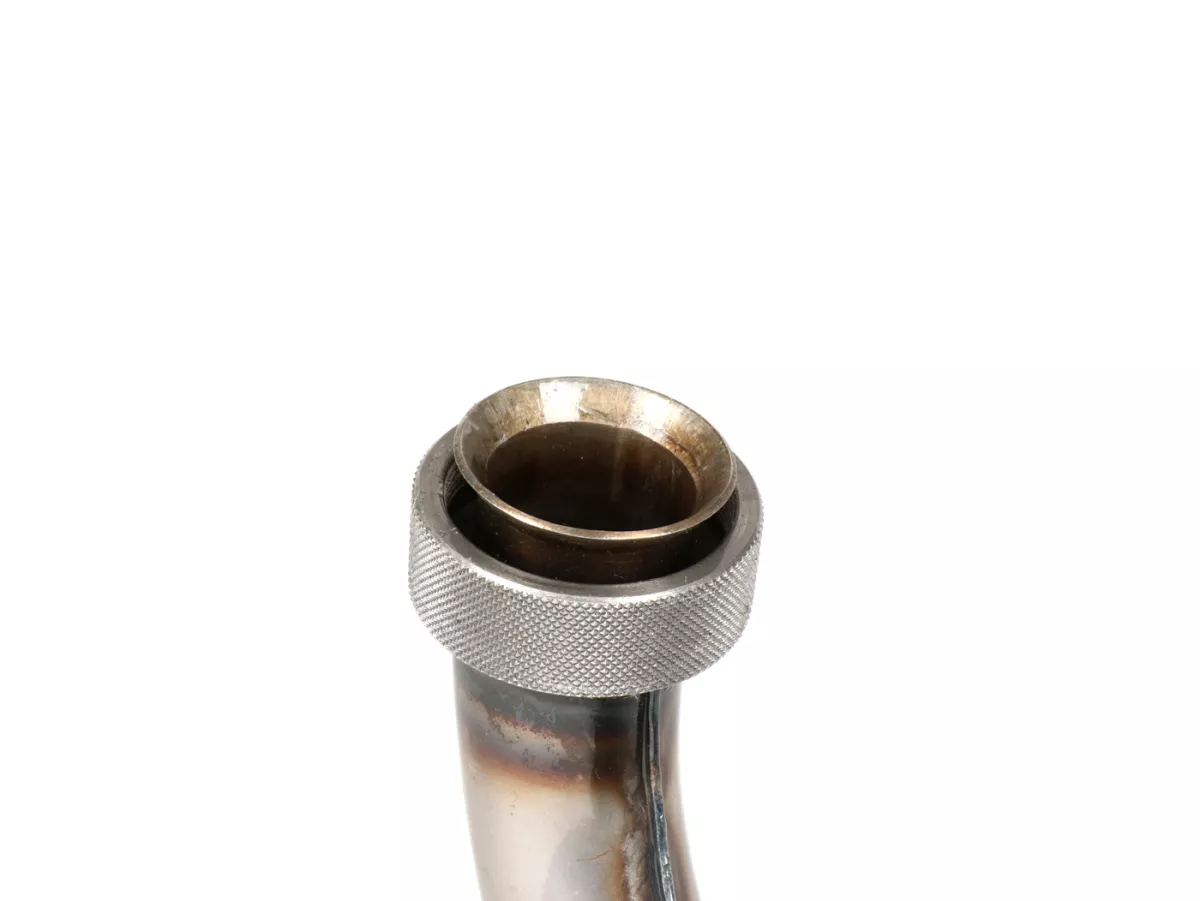 Exhaust-RR-Box Road Racing- Vespa GS150 / GS3 (VS2T, VS3T, VS4T, VS5T)- Flange mounting with knurled nut- clear varnished