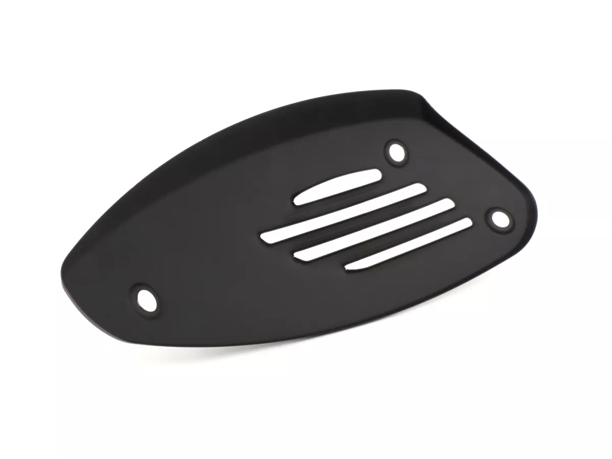 Penutup knalpot -PIAGGIO- Vespa GTS 300 i.E. Super Notte, GTV300 Sei Giorni Euro4 (ZAPMA3302) - juga cocok untuk Vespa GTS 125-300 - matt hitam