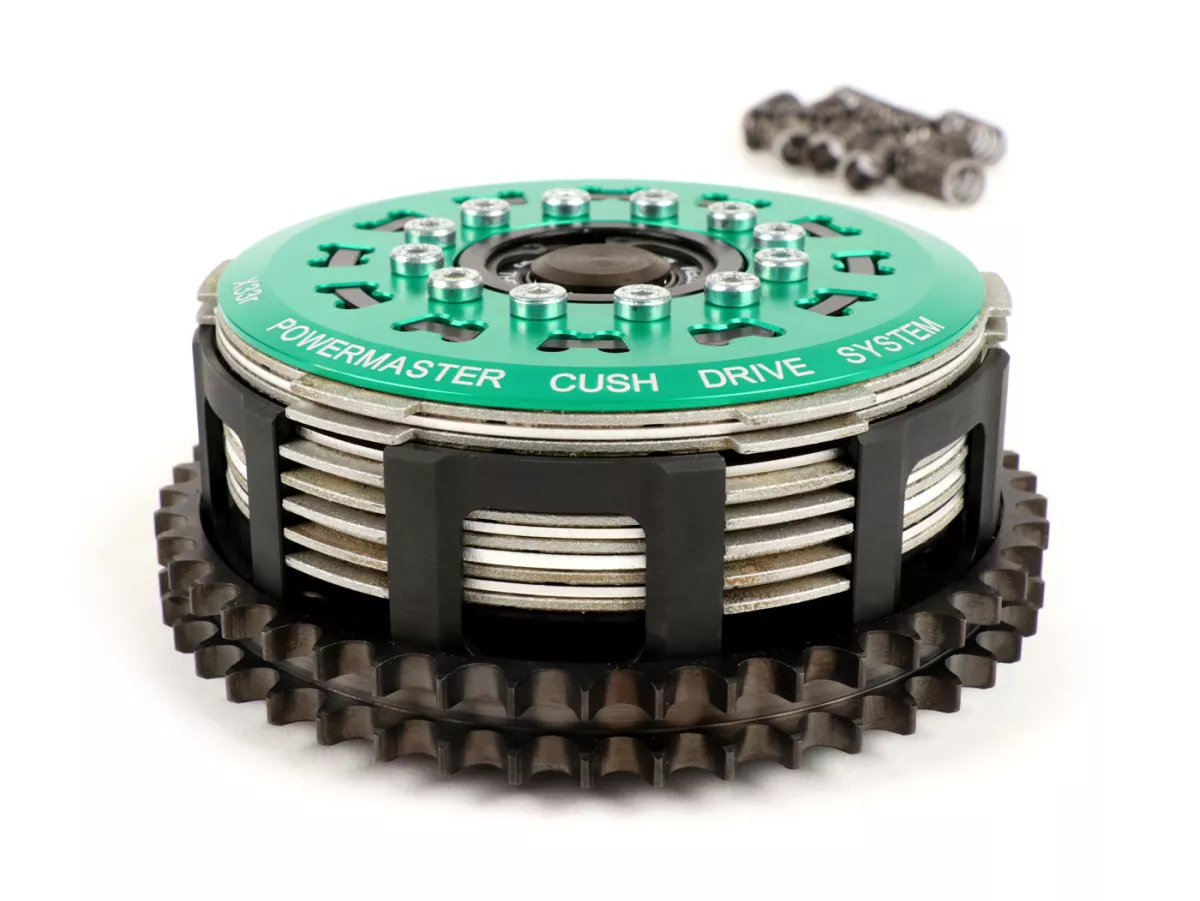 Clutch -CASA PERFORMANCE PowerMaster 7 plate, 12 spring- Lambretta LI, LI S, SX. TV (series 2-3), DL/GP - 46 tooth - used with CasaCover engine sidecasing