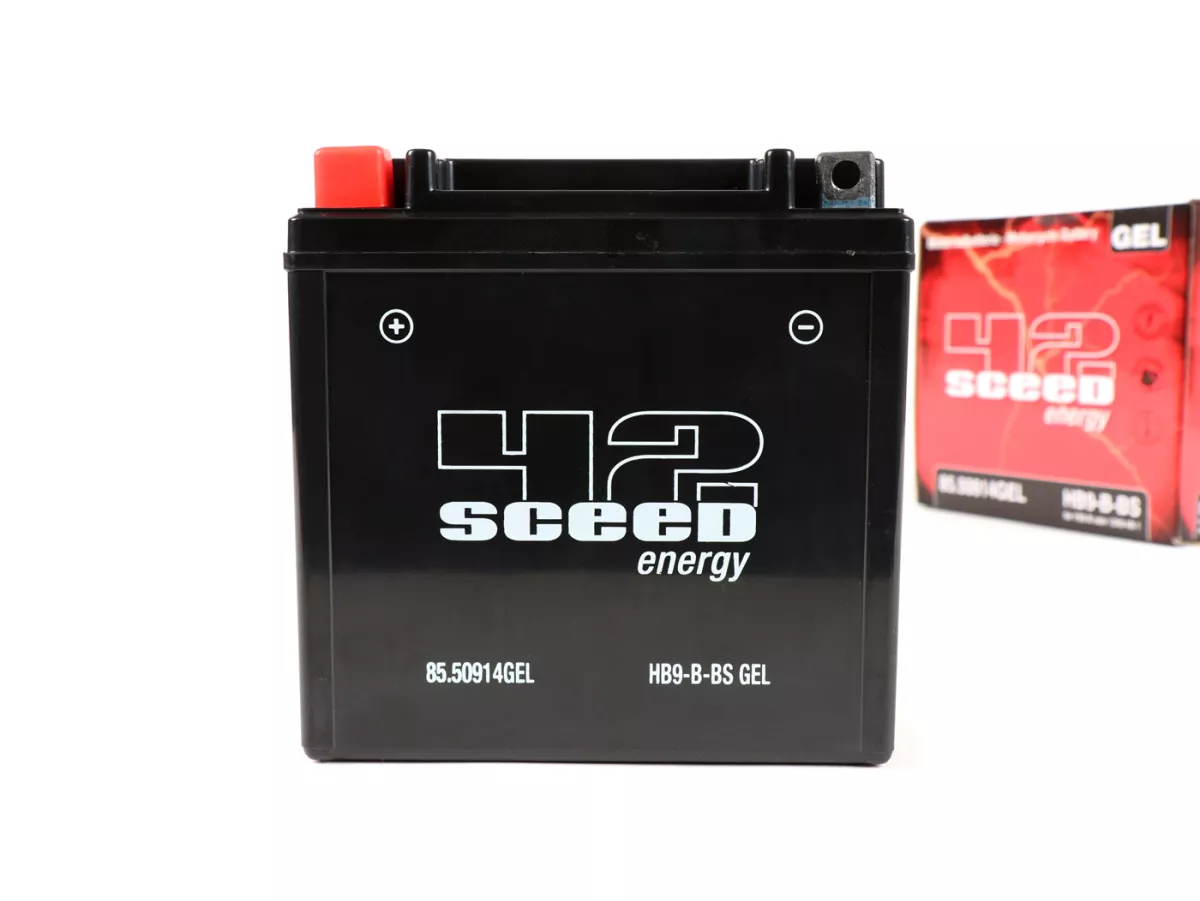 Battery -Gel SCEED 42 12N9-4B1 / YB9-B- 12V 9Ah -135x75x139mm - Vespa Cosa 200, PX EFL Elestart, Vespa S 50, ET4 125cc, Gilera Runner FX 125, Piaggio Hexagon, NRG, Skipper, Typhoon 125, X9