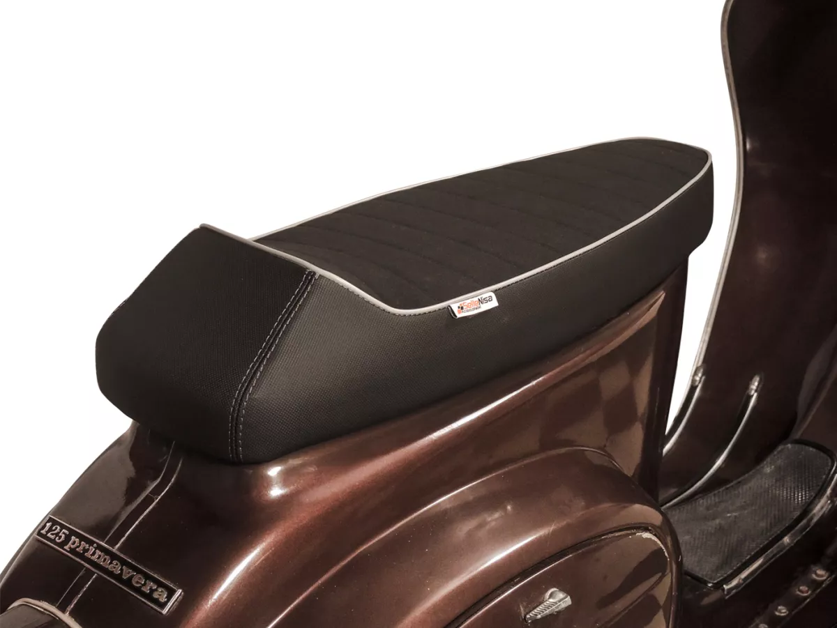Banco de asiento -PLC CORSE Touring, made by NISA ITALY- Vespa V50, PV125, ET3 - sin cerradura