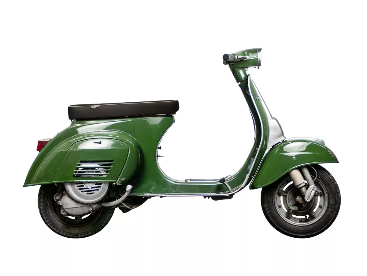 Banco de asiento -PLC CORSE Racing, made by NISA ITALY- Vespa V50, PV125, ET3 - sin cerradura