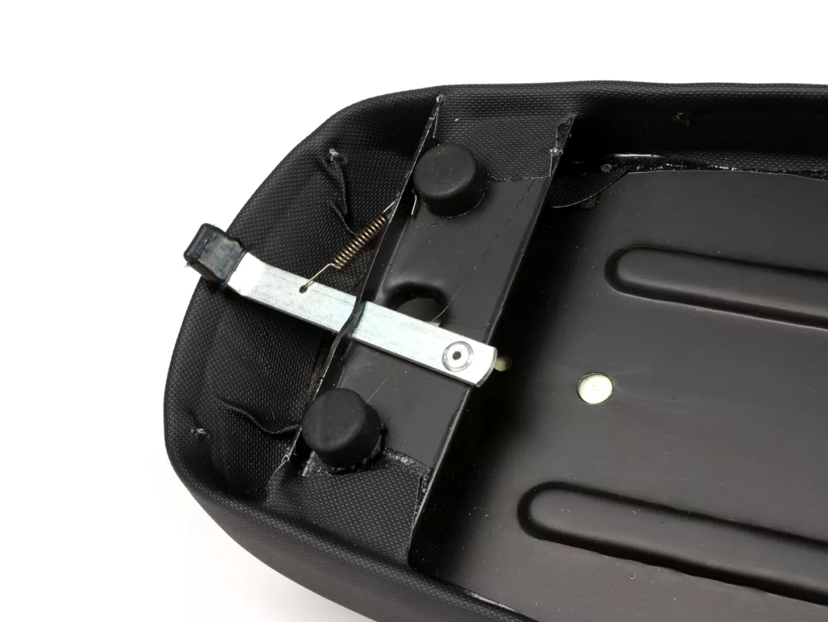 Selle -PLC CORSE Racing, made by NISA ITALY- Vespa PX - également compatible avec Vespa Sprint, GT, GTR, Super, TS, GL, VNA, VBA, VNB, VBB, T4 - en combinaison avec réservoir plat également compatible avec Rally 180/200, GS160, SS180 - sans serrure