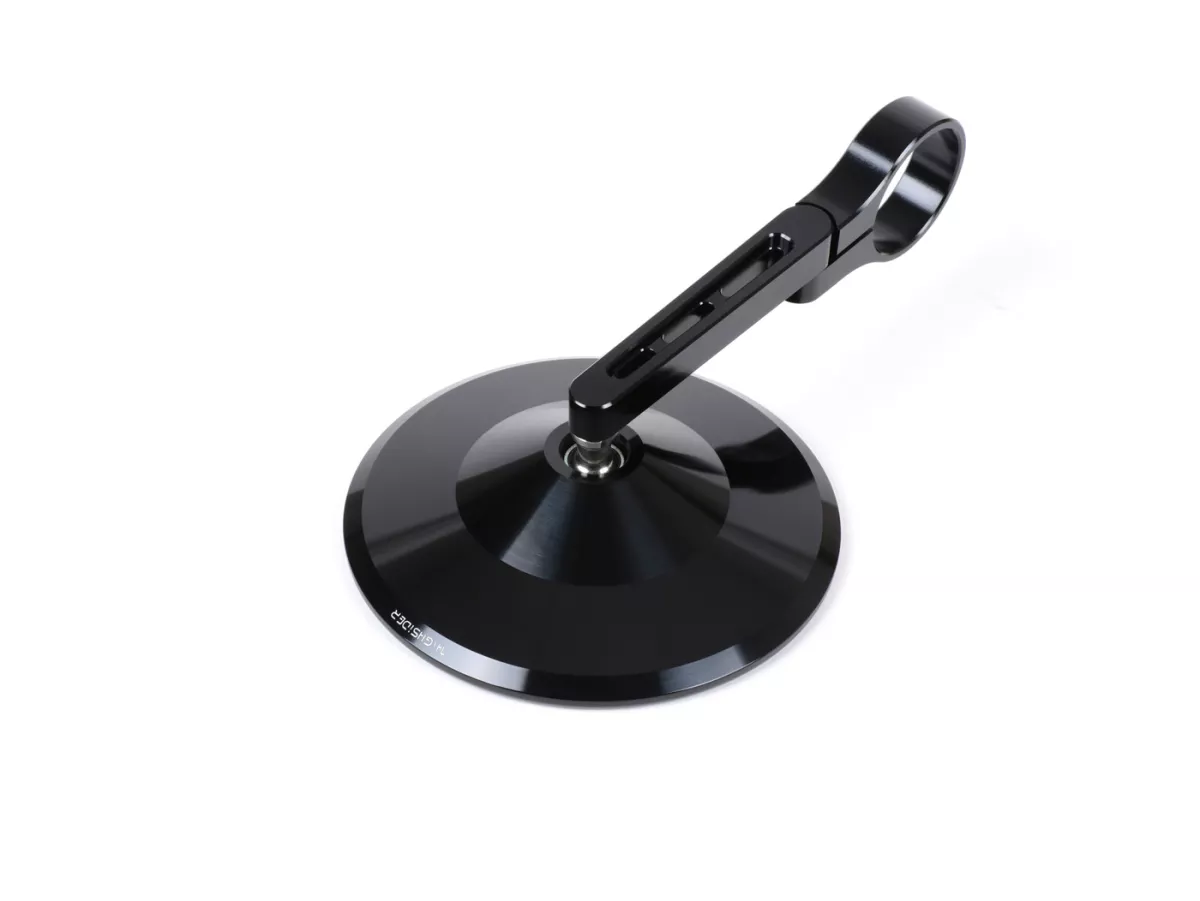 Spegel -HIGHSIDER Montana 2 (E-mark)- CNC-styrstångsändar- Ø=102mm - svart