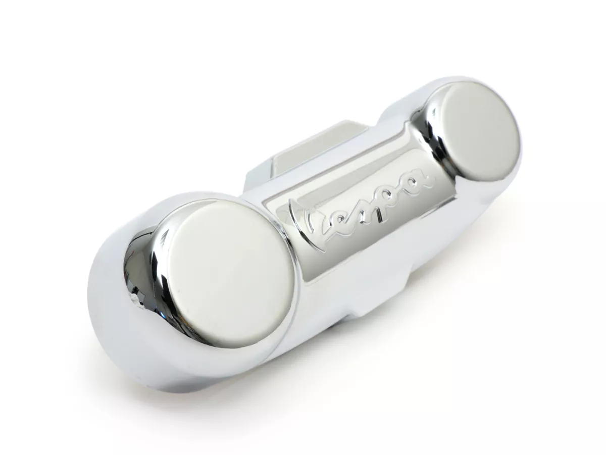 Penutup swingarm -KUALITAS OEM - Tipe PX DISC dengan tulisan Vespa - Vespa PK, PX, T5, Cosa, LML Star, Stella - Chrome