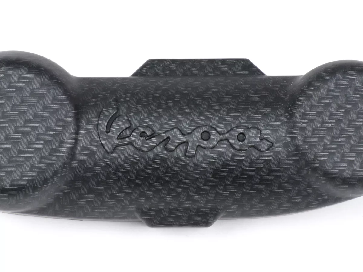 Capot de balancier de fourche -QUALITÉ OEM - Typ PX DISC avec logo Vespa- Vespa PK, PX, T5, Cosa, LML Star, Stella - carbone