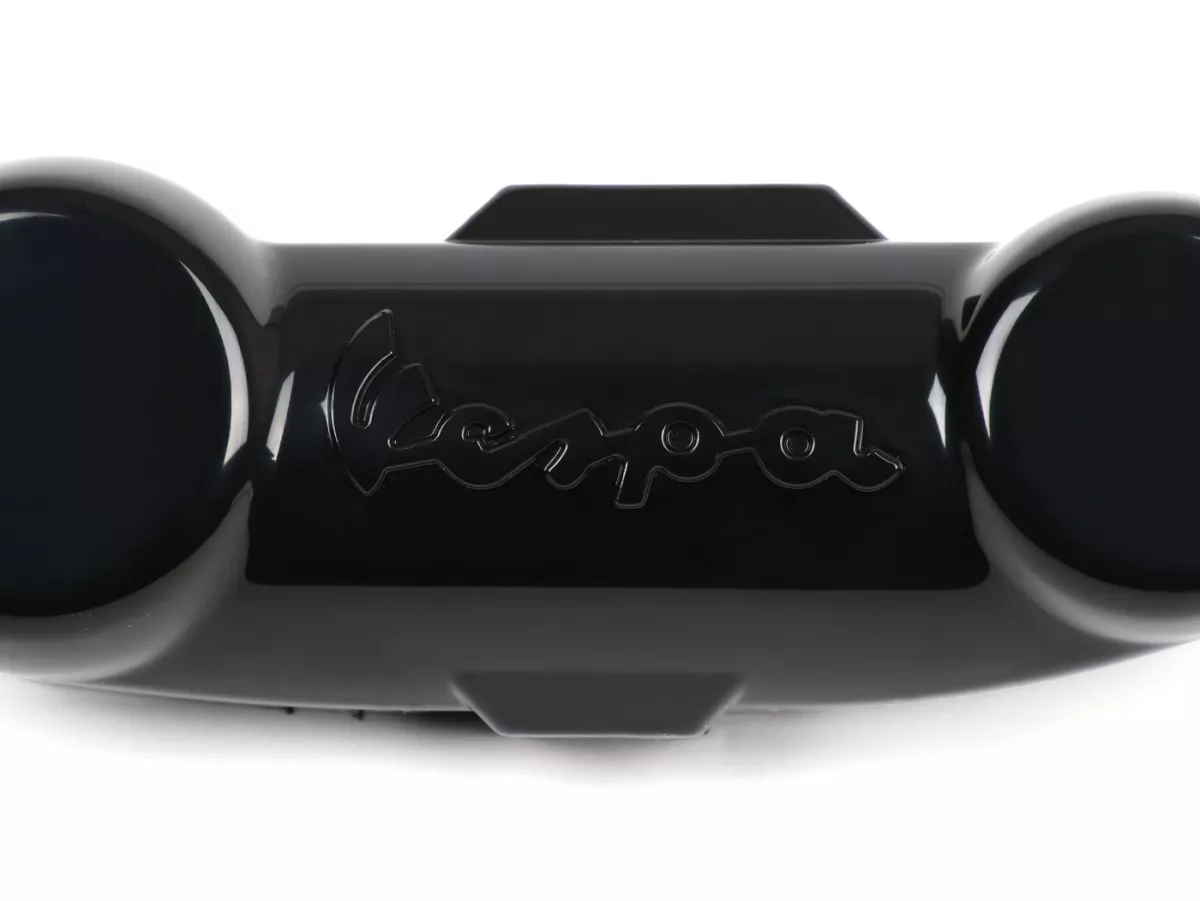 Swingarm afdekking -OEM KWALITEIT - Type PX DISC met Vespa opschrift - Vespa PK, PX, T5, Cosa, LML Star, Stella - Zwart