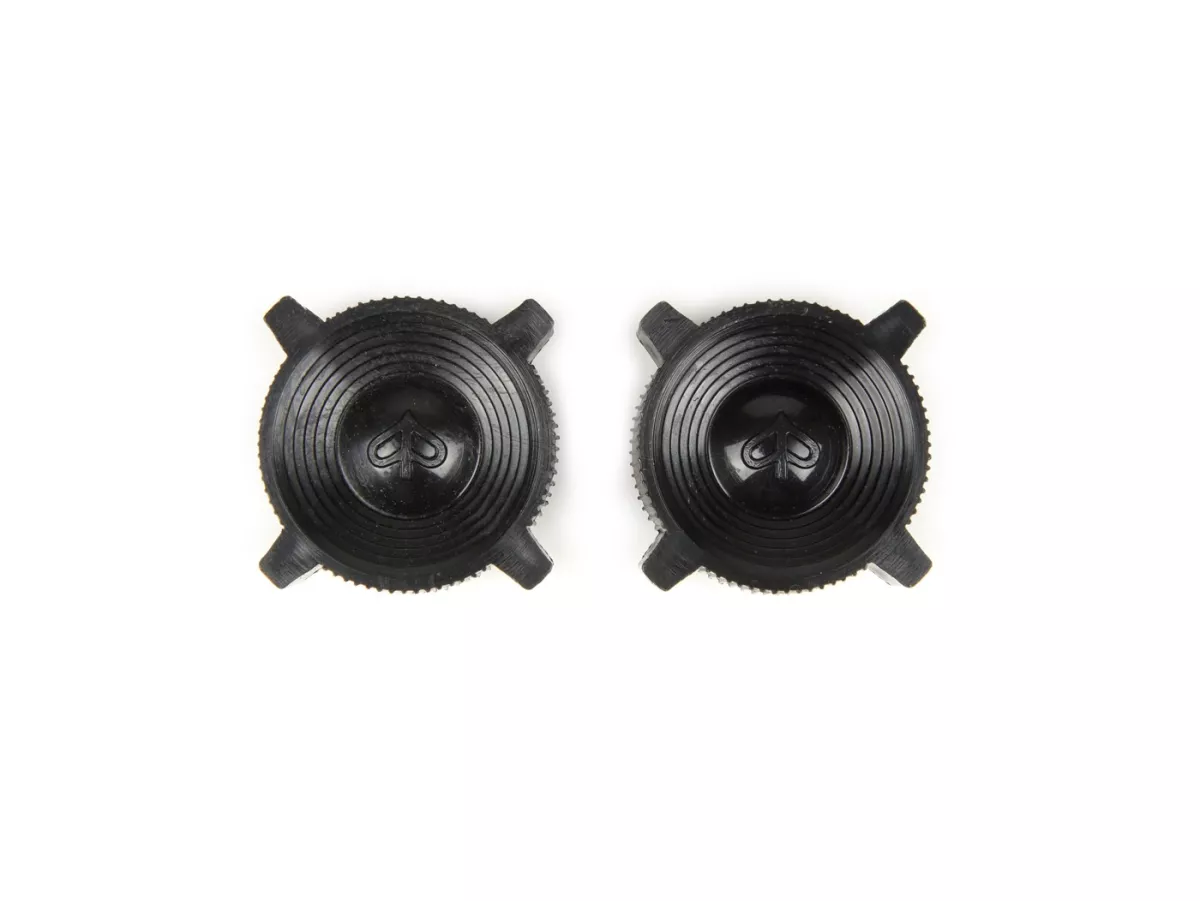 Juego de tuercas de plástico para barra de protección trasera -AMS CUPPINI M8- Vespa Smallframe, Largeframe - Negro