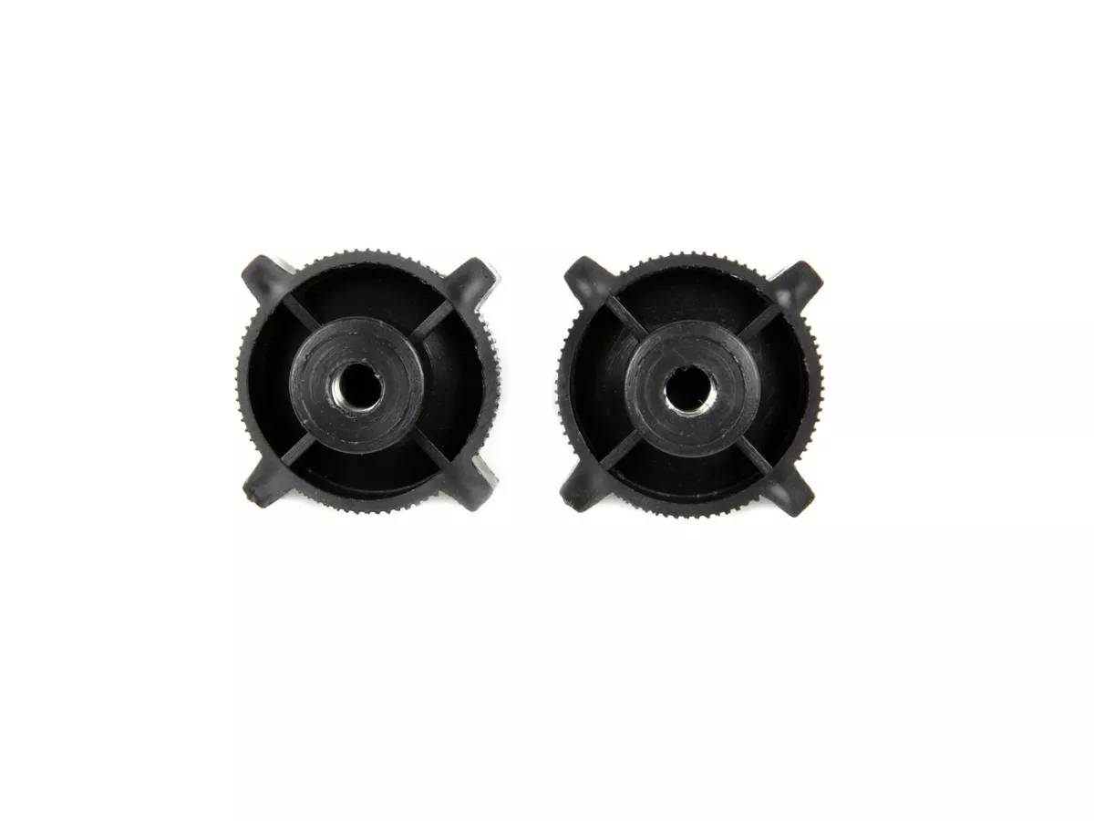 Juego de tuercas de plástico para barra de protección trasera -AMS CUPPINI M8- Vespa Smallframe, Largeframe - Negro