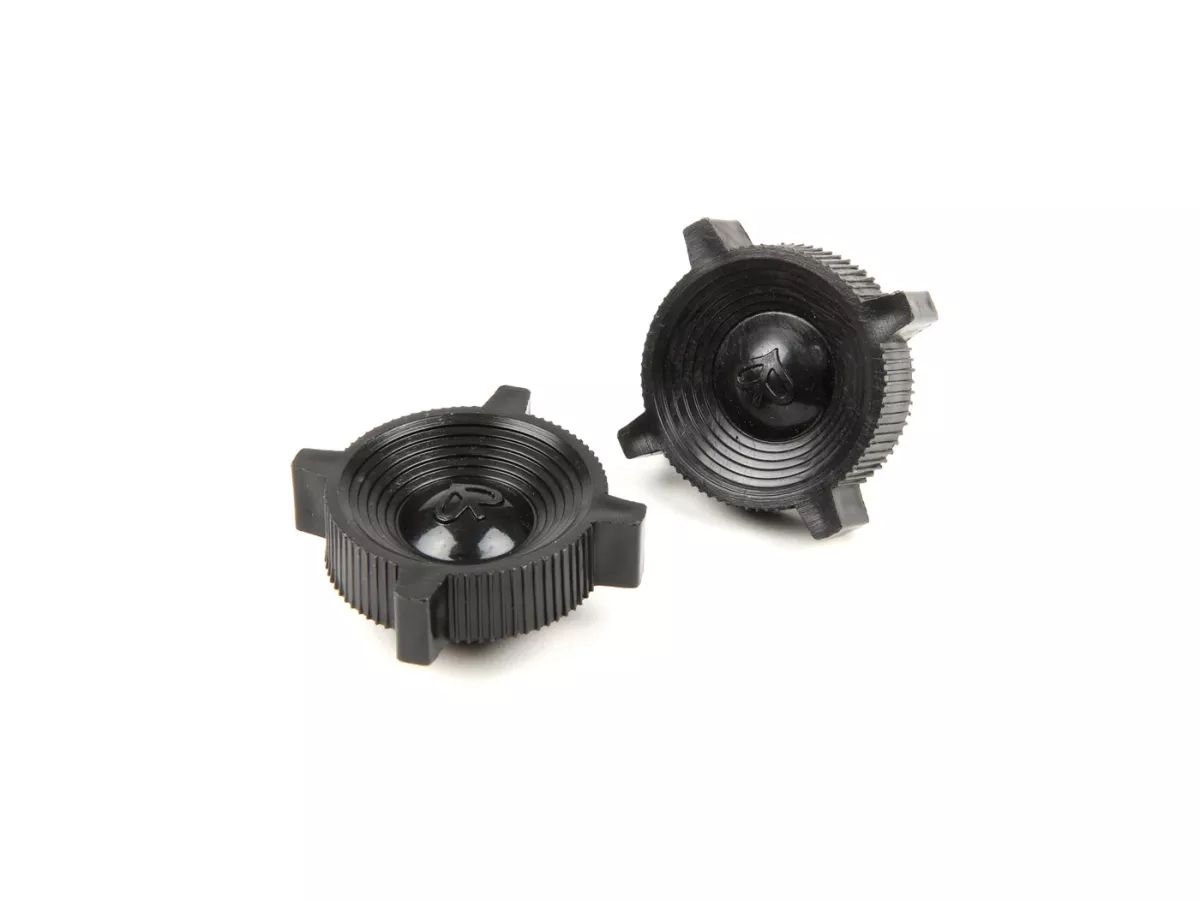 Juego de tuercas de plástico para barra de protección trasera -AMS CUPPINI M8- Vespa Smallframe, Largeframe - Negro