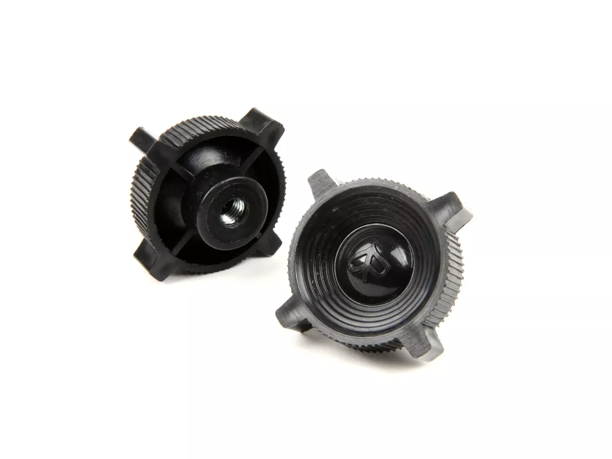 Juego de tuercas de plástico para barra de protección trasera -AMS CUPPINI M8- Vespa Smallframe, Largeframe - Negro
