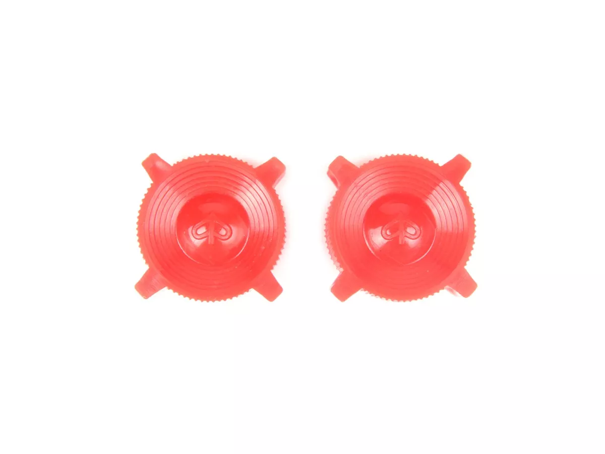 Juego de tuercas de plástico para barra de protección trasera -AMS CUPPINI M8- Vespa Smallframe, Largeframe - Rojo