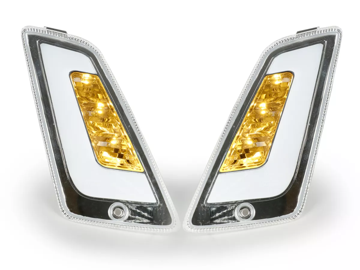 Knipperlichtenset voor -POWER 1 LED (vanaf 2014) dagrijlicht (E-markering)- Vespa GT, GTL, GTV, GTS 125-300 - wit