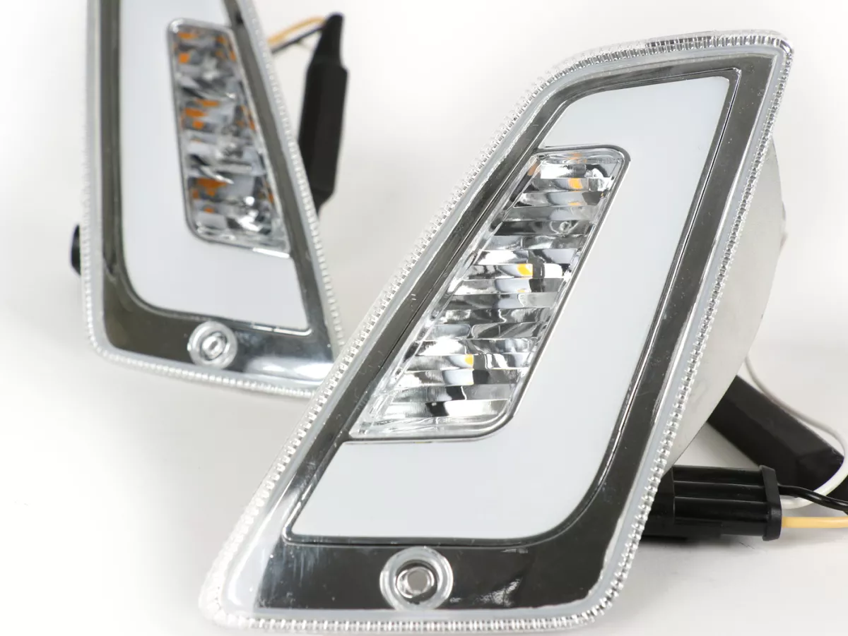 Knipperlichtenset voor -POWER 1 LED (vanaf 2014) dagrijlicht (E-markering)- Vespa GT, GTL, GTV, GTS 125-300 - wit