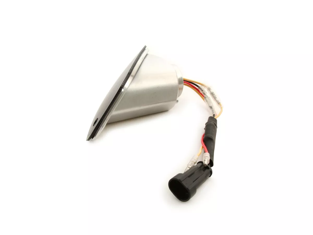 Set indicatori di direzione posteriori -POWER 1 LED (dal 2014) con luce di posizione (E-mark)- Vespa GT, GTL, GTV, GTS 125-300 - fumé