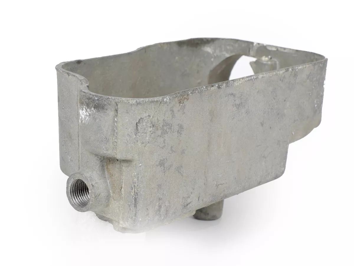 Carburettor casing -LML reed valve, with autolube- fits LML engine casing for Vespa Largeframe (PX, Sprint, Rally, VBB etc.) with reed valve intake and autolube