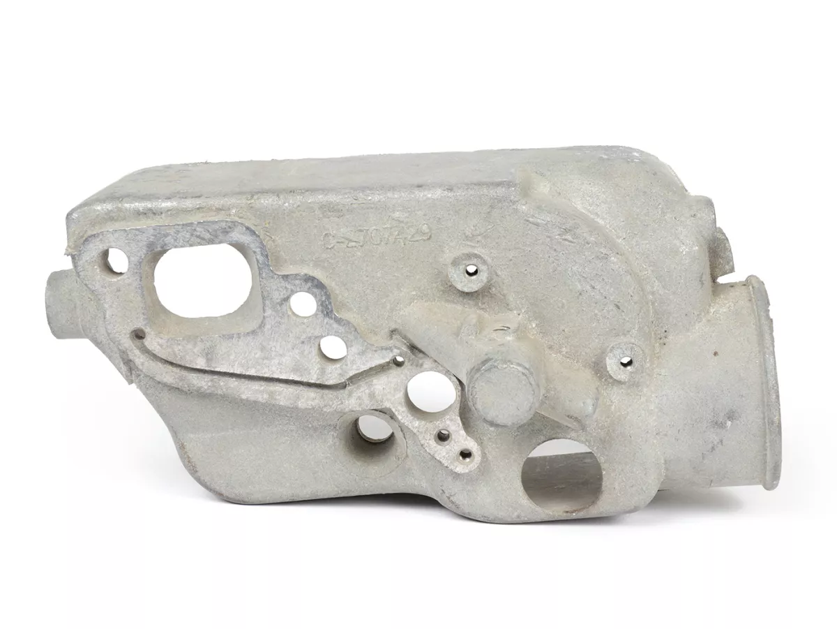 Carburettor casing -LML reed valve, with autolube- fits LML engine casing for Vespa Largeframe (PX, Sprint, Rally, VBB etc.) with reed valve intake and autolube
