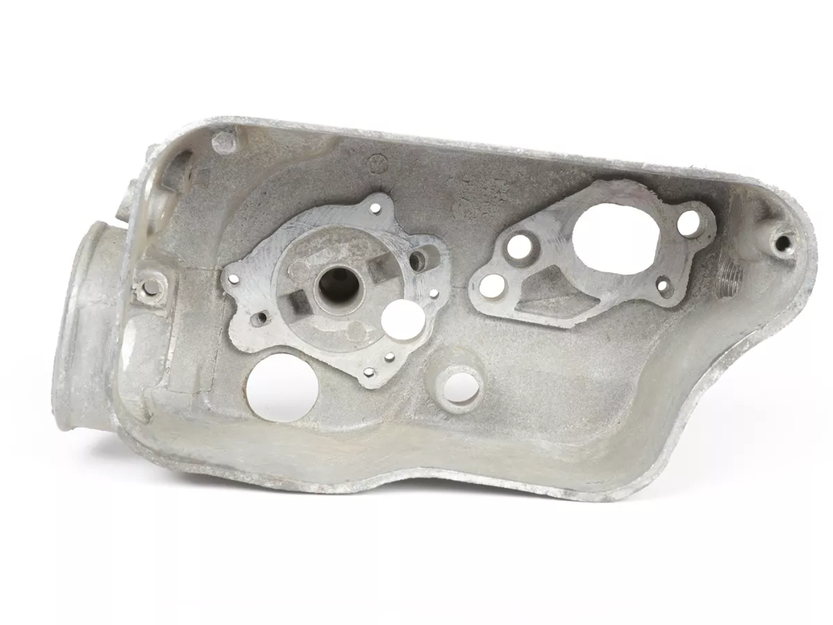 Carburettor casing -LML reed valve, with autolube- fits LML engine casing for Vespa Largeframe (PX, Sprint, Rally, VBB etc.) with reed valve intake and autolube