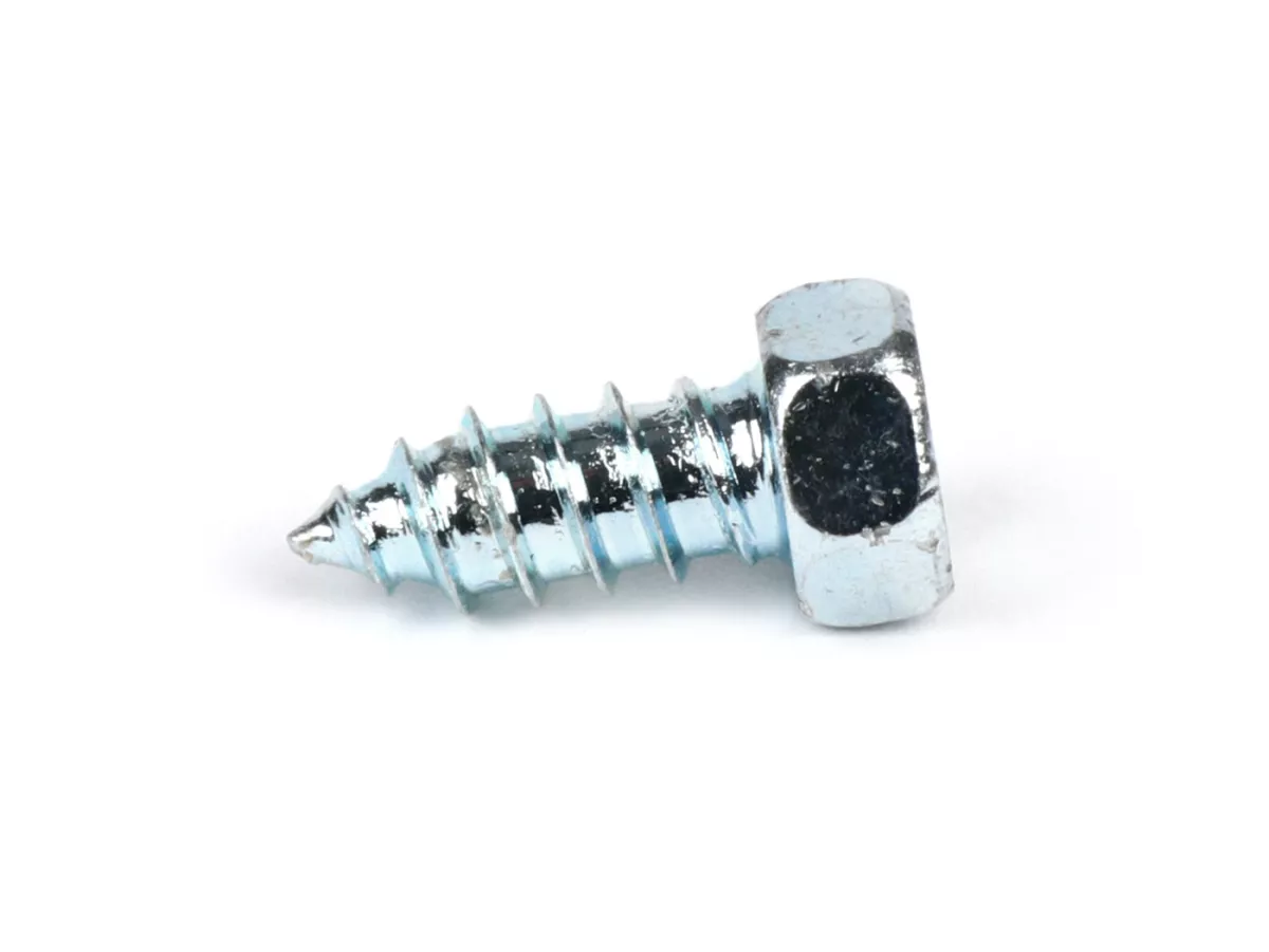 Tornillo de chapa con hexágono -DIN 7976 acero galvanizado- SW8 - 5,2 x 13mm - utilizado para placa de bloqueo de faro rectangular Vespa V50 Special