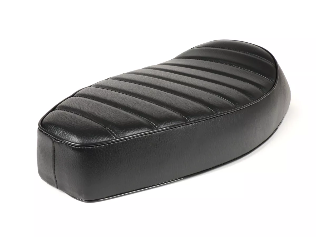 Seat -SPAQ Sport- Vespa PX - also fits Vespa Sprint, GT, GTR, Super, TS, GL, VNA, VBA, VNB, VBB, T4 - with flat fuel tank also fits Rally 180/200, GS160, SS180 - without lock