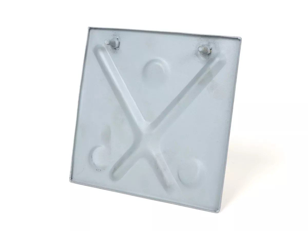 Soporte de matrícula - portamatrículas -PREMIUM- Lambretta (Serie 2) - 200x200mm - con soportes para guardabarros