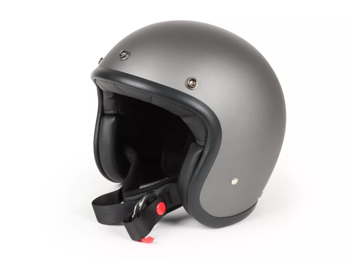 Helmet -DMD Jet Vintage- open face helmet, vintage - Matt Grey - S (55-56cm)