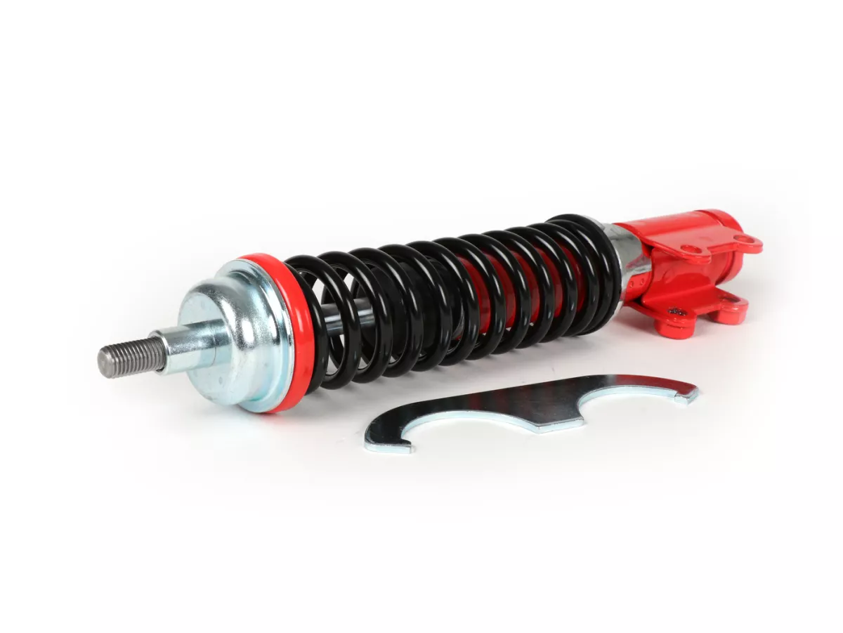 Shock absorber, front -CARBONE SPORT, adjustable, 210mm- Vespa PK S-XL, ET2, ET4, LX, LXV, S, Piaggio Quartz, SKR, Sfera, Sfera RST, Zip SP, Zip (2000-)