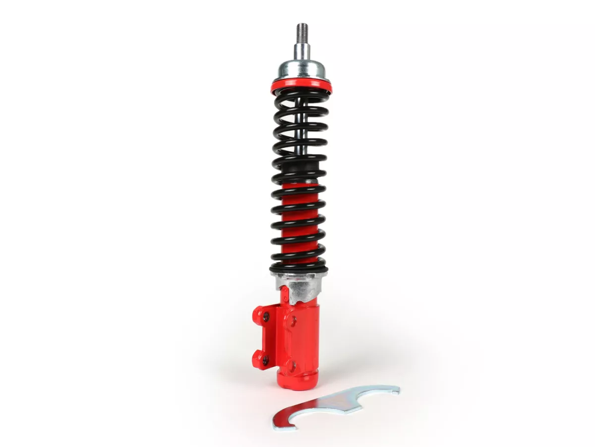 Shock absorber, front -CARBONE SPORT, adjustable, 210mm- Vespa PK S-XL, ET2, ET4, LX, LXV, S, Piaggio Quartz, SKR, Sfera, Sfera RST, Zip SP, Zip (2000-)