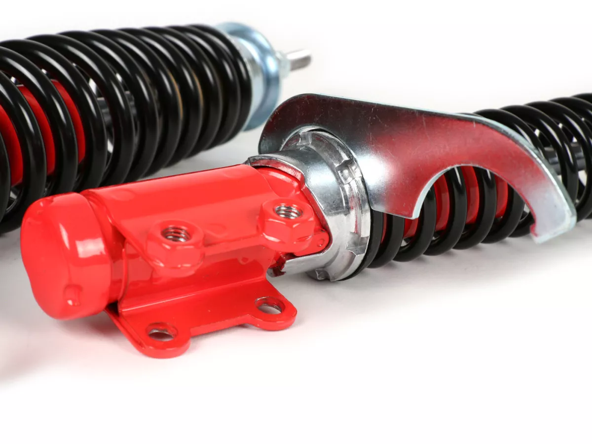 Shock absorber set incl. silent rubbers -CARBONE SPORT, adjustable- Vespa PK50/80/125 S/XL (German models, PK fork type)