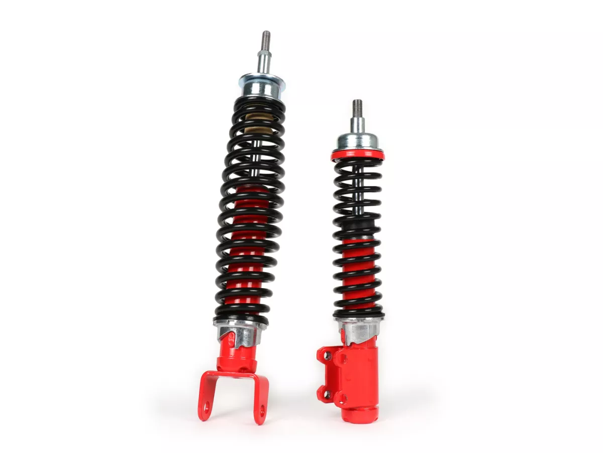 Shock absorber set incl. silent rubbers -CARBONE SPORT, adjustable- Vespa PK50/80/125 S/XL (German models, PK fork type)