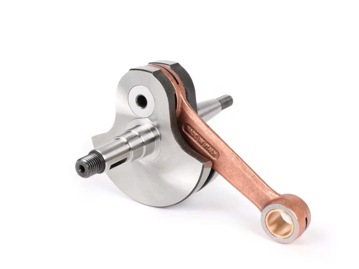 Vilebrequin -TAMENI Standard- Vespa Wideframe 125cc (1947-1950) - masses en forme de cloche, bielle de 110mm, course de 50mm (Vespa V1-V15)