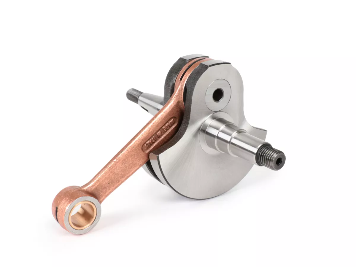 Vilebrequin -TAMENI Standard- Vespa Wideframe 125cc (1947-1950) - masses en forme de cloche, bielle de 110mm, course de 50mm (Vespa V1-V15)