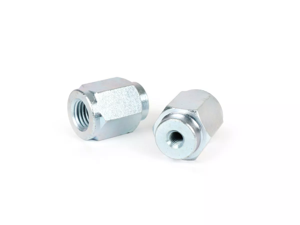 Pair of front hub nuts for lower mounting shock absorber  -CASA PERFORMANCE- Lambretta  J, Lui Vega