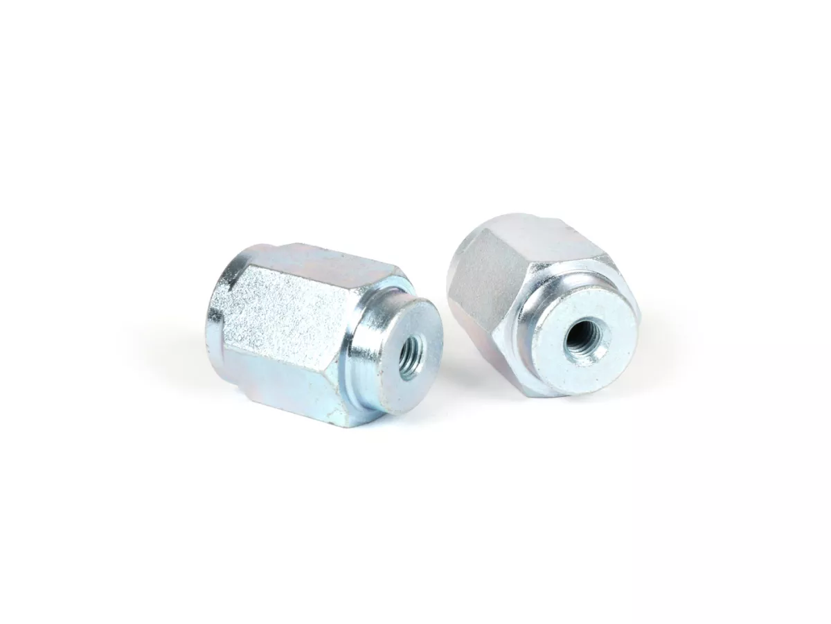 Pair of front hub nuts for lower mounting shock absorber  -CASA PERFORMANCE- Lambretta  J, Lui Vega