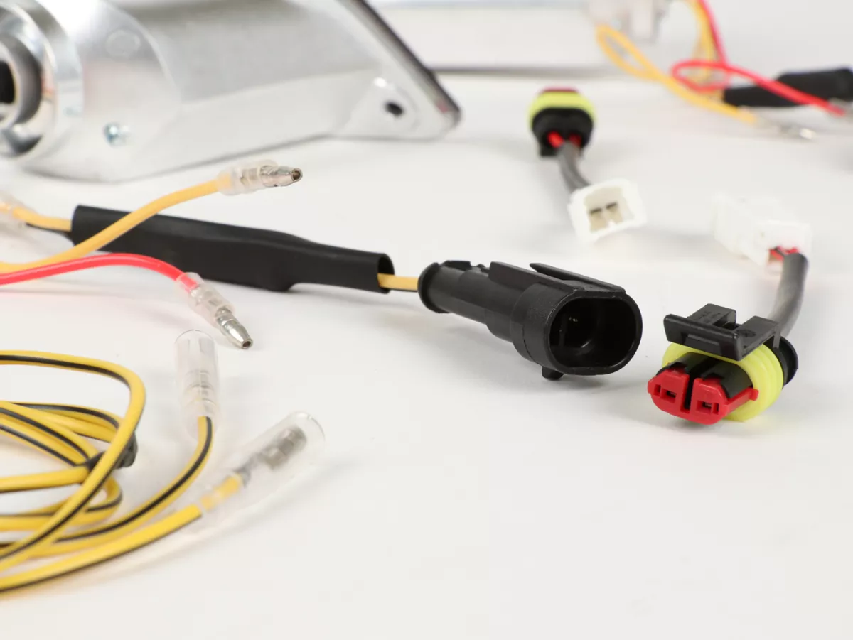 Paire clignotants arrière -POWER 1 LED (-2014) avec feux de position (avec homologation européenne)- Vespa GT, GTL, GTV, GTS 125-300 - fumé