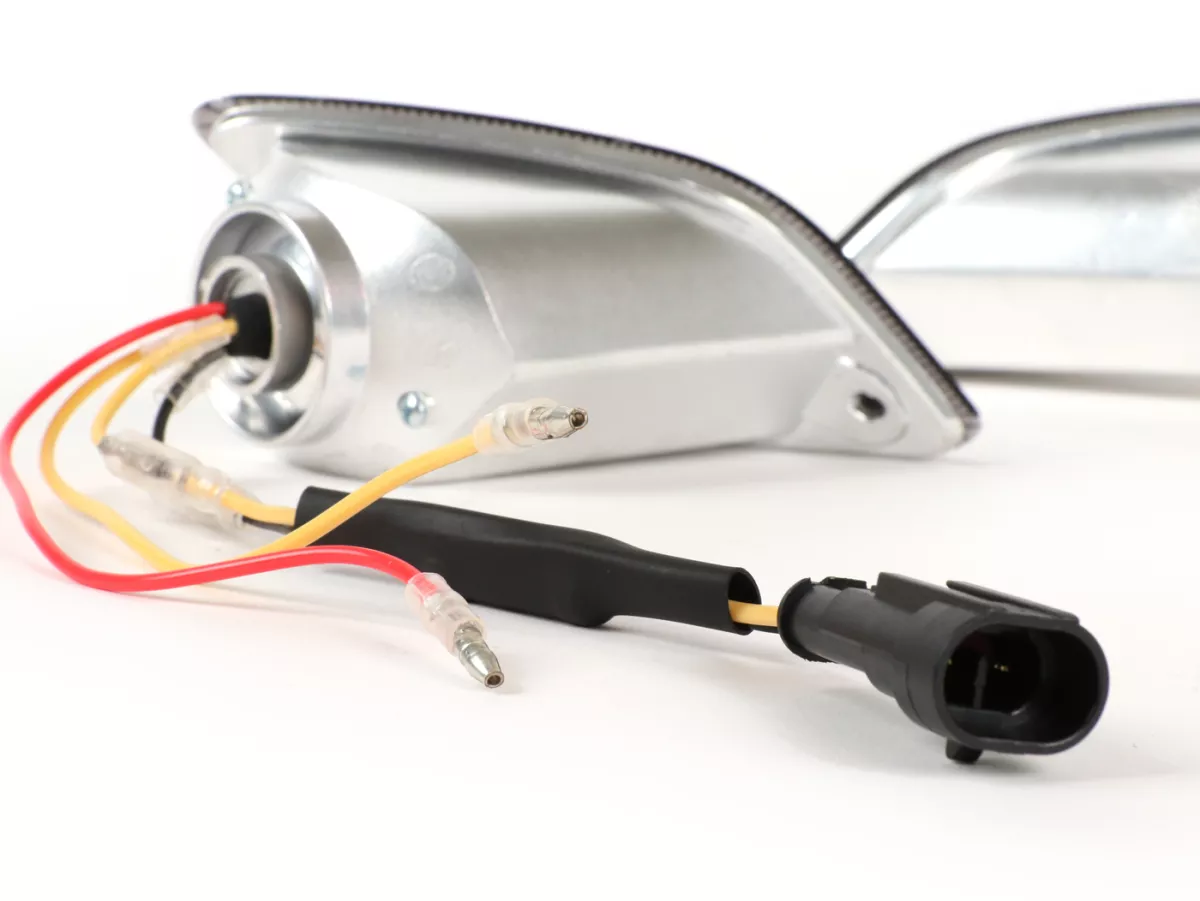 Paire clignotants arrière -POWER 1 LED (-2014) avec feux de position (avec homologation européenne)- Vespa GT, GTL, GTV, GTS 125-300 - fumé